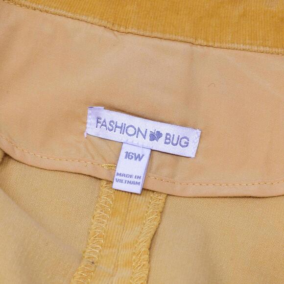 Vintage Mustard Yellow Corduroy Blazer Jacket by Fashion Bug Women’s Plus 16W - Picture 5 of 6